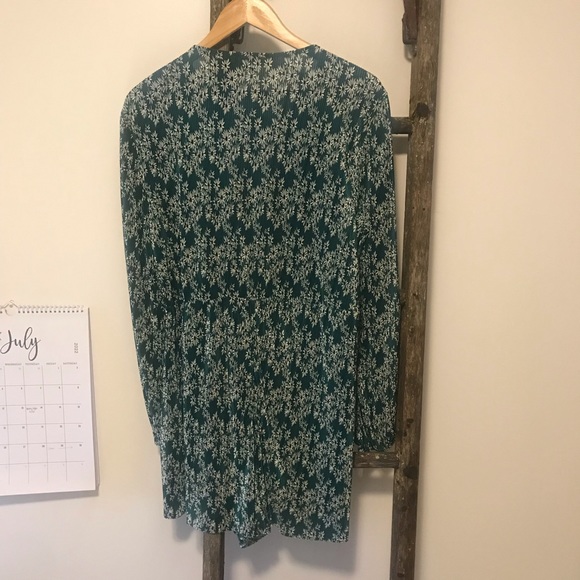 Topshop Emerald Green Floral Long Sleeve Romper - Picture 6 of 6